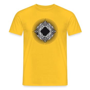 ineinander verwobenes kunstvolles Ornament - Männer T-Shirt - Gelb - Vorne - AI Model Male 178 dark (178cm)