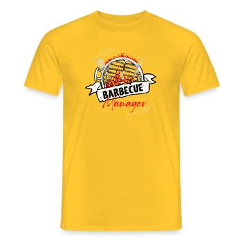Barbecue Manager - Men's T-Shirt - yellow - Front - AI Model Male 178 dark (178cm)