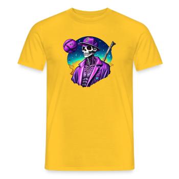Skelett - Männer T-Shirt - Gelb - Vorne - AI Model Male 178 dark (178cm)