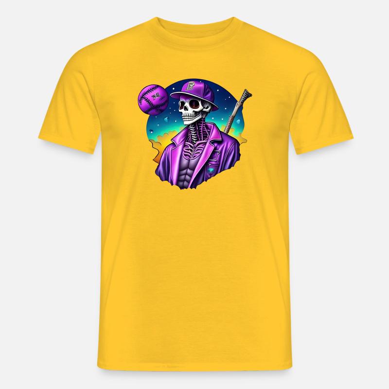 Skelett - Männer T-Shirt - Gelb