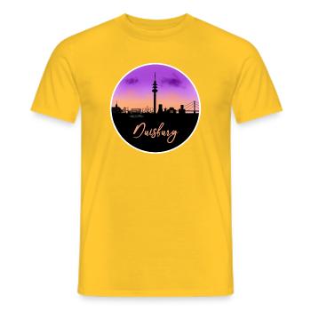 Duisbourg Fine Skyline - T-shirt homme - jaune - Devant - AI Model Male 178 dark (178cm)