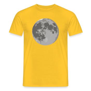 Moon - celestial body - Men's T-Shirt - yellow - Front - AI Model Male 178 dark (178cm)