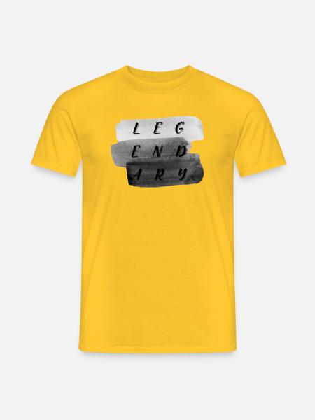 Legendäre Pinselstrich Typografie - Männer T-Shirt - Gelb