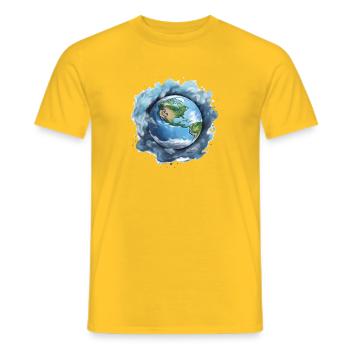 Terre - T-shirt homme - jaune - Devant - AI Model Male 178 dark (178cm)