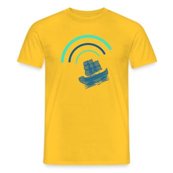 Segelboot Norddeutschland Seemann Matrose Kapitän - Männer T-Shirt - Gelb - Vorne - AI Model Male 178 dark (178cm)