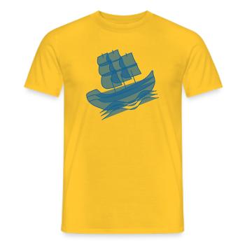 Segelboot Norddeutschland Seemann Matrose Kapitän - Männer T-Shirt - Gelb - Vorne - AI Model Male 178 dark (178cm)