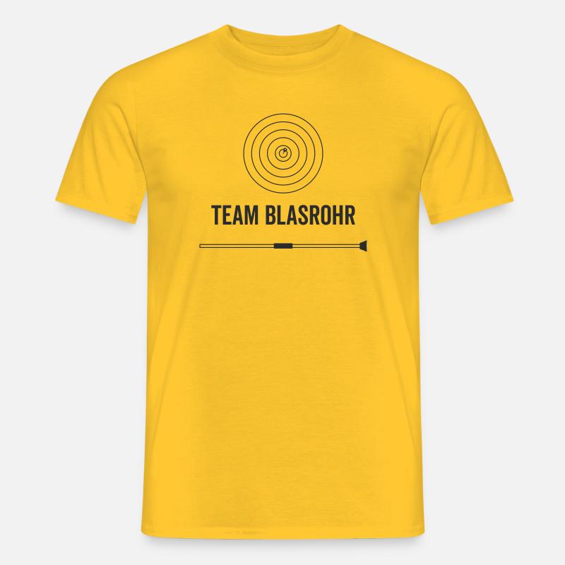 Team Blasrohr - Männer T-Shirt - Gelb