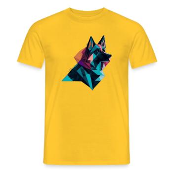 Chien de berger - T-shirt homme - jaune - Devant - AI Model Male 178 dark (178cm)