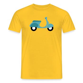 Roller Dots Dots Italy Summer Retro Vintage - Men's T-Shirt - yellow - Front - AI Model Male 178 dark (178cm)