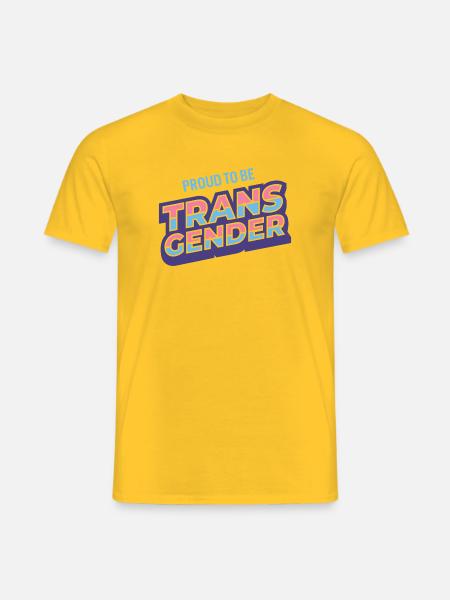 Pride Month - Proud To Be Transgender - Men's T-Shirt - yellow