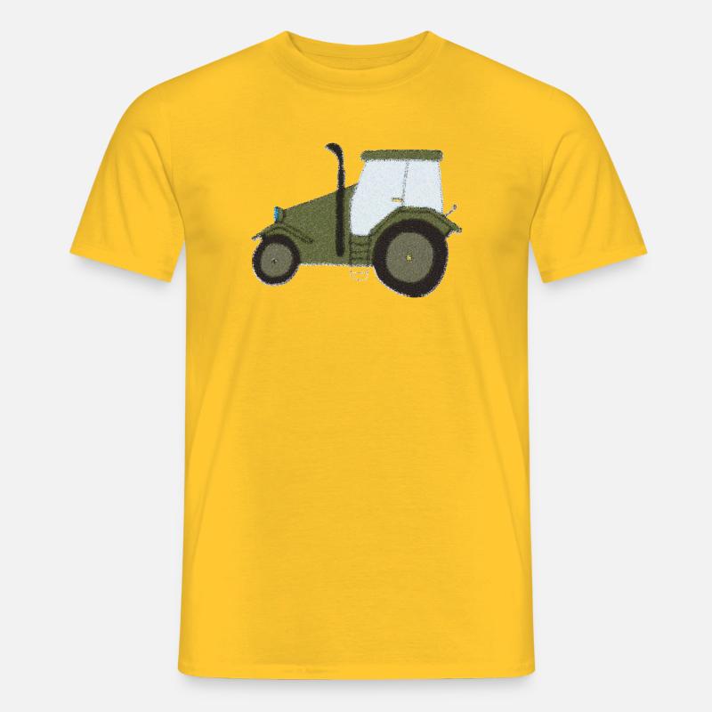 traktor oldtimer impressionismus - Männer T-Shirt - Gelb