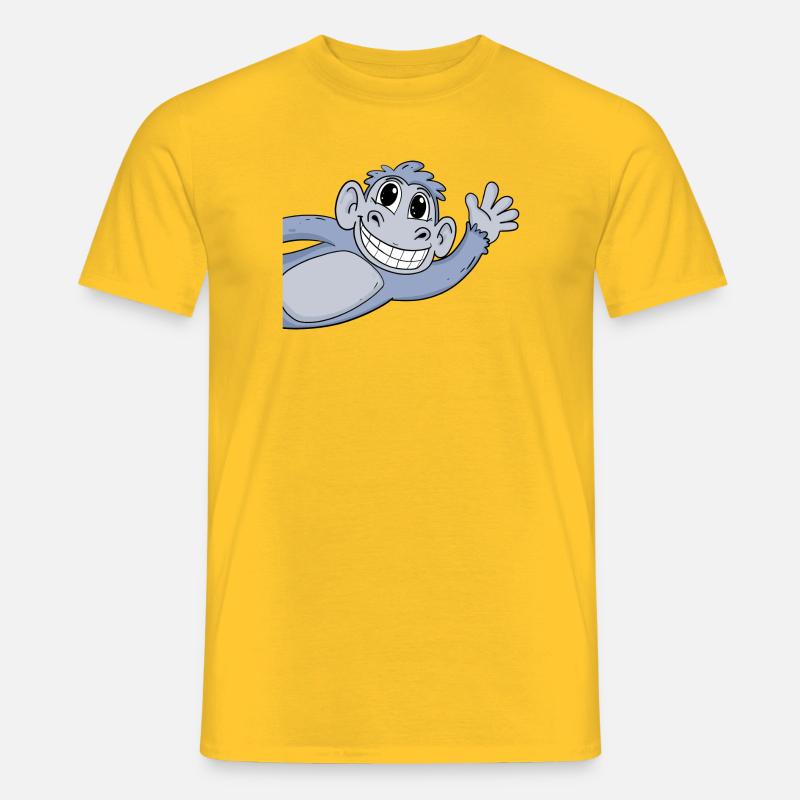 Monkey Greeting Greeting - Men's T-Shirt - yellow