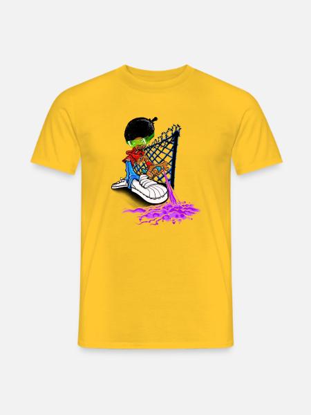 Writer in Action - Men's T-Shirt - yellow