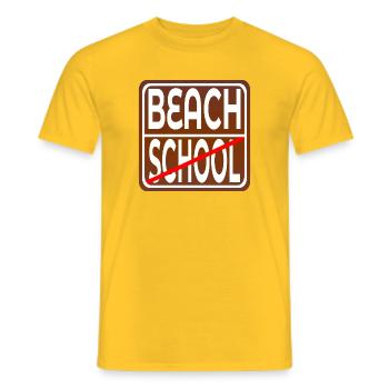 SCHULE STRAND SOMMERFERIEN LEHRER SCHÜLER - Männer T-Shirt - Gelb - Vorne - AI Model Male 178 dark (178cm)