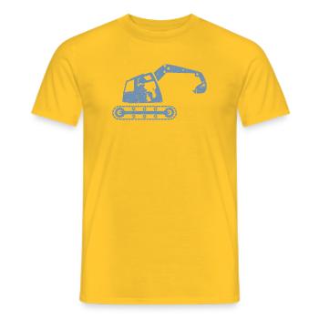 Excavatrices, opérateurs d’excavatrices, opérateurs d’équipement de construction – - T-shirt homme - jaune - Devant - AI Model Male 178 dark (178cm)