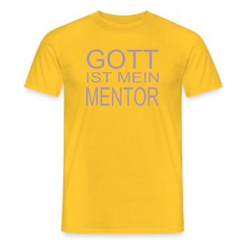 Gott ist mein Mentor - Männer T-Shirt - Gelb - Vorne - AI Model Male 178 dark (178cm)