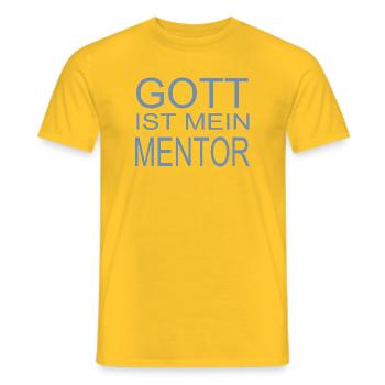 Gott ist mein Mentor - Männer T-Shirt - Gelb - Vorne - AI Model Male 178 dark (178cm)