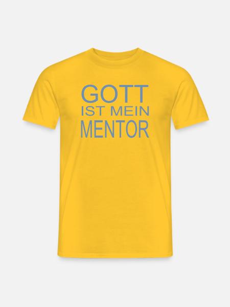 Gott ist mein Mentor - Männer T-Shirt - Gelb