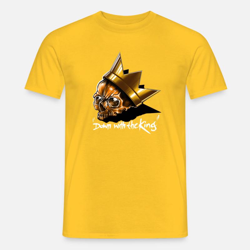 Down with the King - Männer T-Shirt - Gelb
