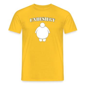 Unbesiegt T-Shirt - Männer T-Shirt - Gelb - Vorne - AI Model Male 178 dark (178cm)