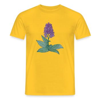 orchidée danoise - T-shirt homme - jaune - Devant - AI Model Male 178 dark (178cm)