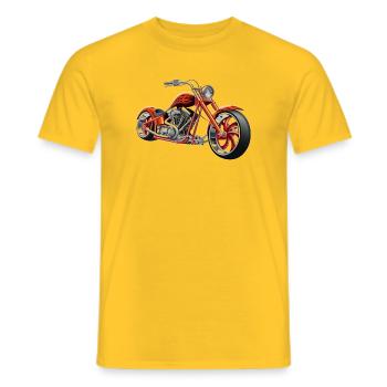 Chopper Motorrad Biker - Männer T-Shirt - Gelb - Vorne - AI Model Male 178 dark (178cm)