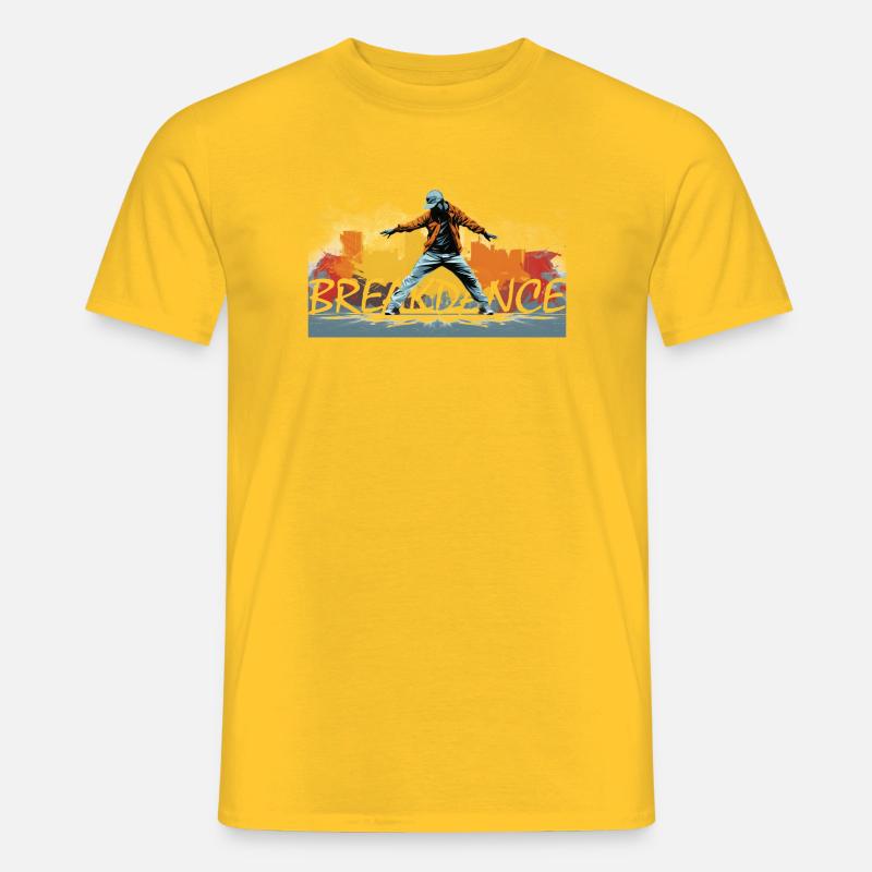 Breakdance Graffiti Urban Vibe - Männer T-Shirt - Gelb