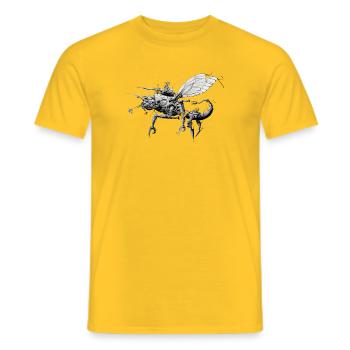 Insecte robot - T-shirt homme - jaune - Devant - AI Model Male 178 dark (178cm)