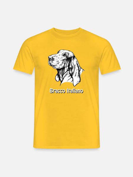 Bracco Italiano Portrait with text - Men's T-Shirt - yellow