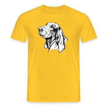 Bracco Italiano Portrait - Men's T-Shirt - yellow - Front - AI Model Male 178 dark (178cm)