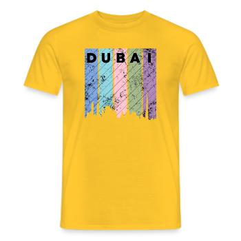 Dubai mit Stil! - Männer T-Shirt - Gelb - Vorne - AI Model Male 178 dark (178cm)