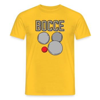 Bocce Spruch Bocce Ball mit Jack Bocci Game Bocce - Männer T-Shirt - Gelb - Vorne - AI Model Male 178 dark (178cm)