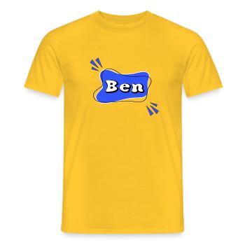 Ben - T-shirt homme - jaune - Devant - AI Model Male 178 dark (178cm)