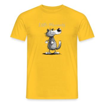 Little Moments Wolf Motiv I Lustiger Wolf - Männer T-Shirt - Gelb - Vorne - AI Model Male 178 dark (178cm)