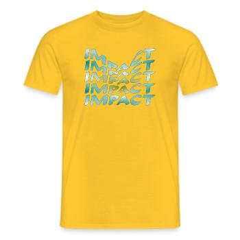 Zone of maximum impact - Men's T-Shirt - yellow - Front - AI Model Male 178 dark (178cm)