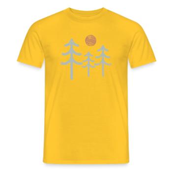 Sunlit Pine Silhouette - Men's T-Shirt - yellow - Front - AI Model Male 178 dark (178cm)