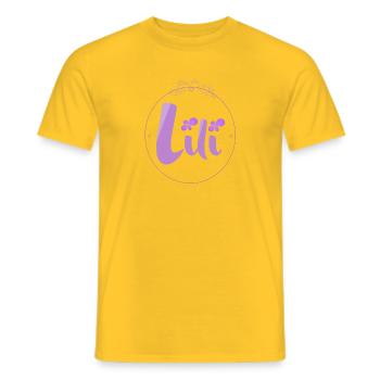 Lili - Men's T-Shirt - yellow - Front - AI Model Male 178 dark (178cm)