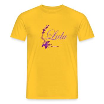 Lulu - T-shirt homme - jaune - Devant - AI Model Male 178 dark (178cm)