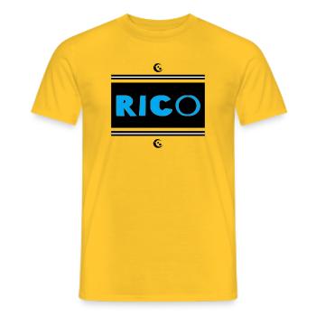 Rico - Men's T-Shirt - yellow - Front - AI Model Male 178 dark (178cm)