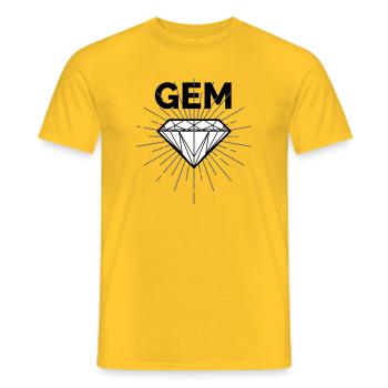 Geometric Diamond Radiation - Men's T-Shirt - yellow - Front - AI Model Male 178 dark (178cm)