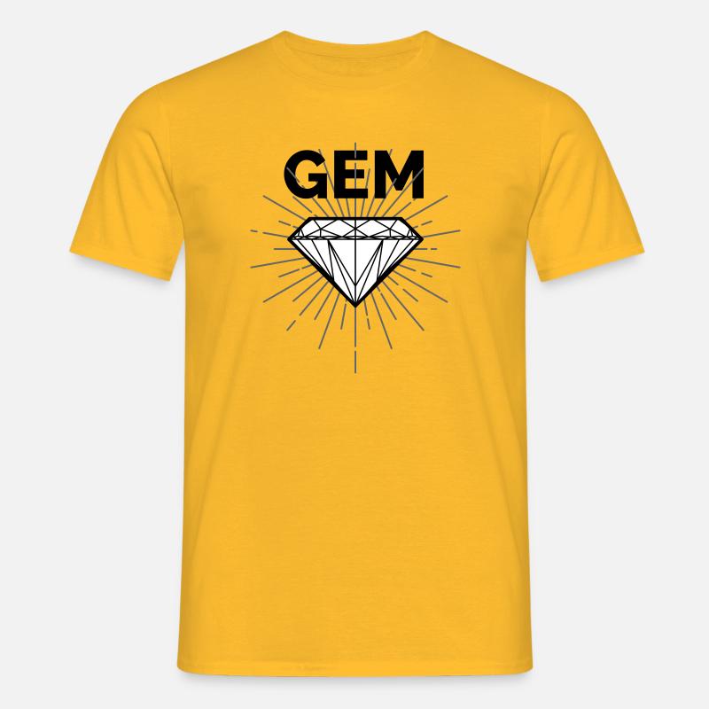 Geometric Diamond Radiation - Men's T-Shirt - yellow