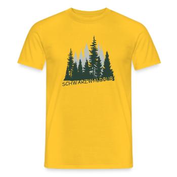 Schwarzwaldbub - Männer T-Shirt - Gelb - Vorne - AI Model Male 178 dark (178cm)