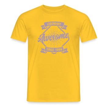Anniversaire Vintage 1994 Légendaire & Génial - T-shirt homme - jaune - Devant - AI Model Male 178 dark (178cm)