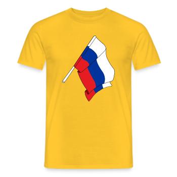 Flagge Russland - Männer T-Shirt - Gelb - Vorne - AI Model Male 178 dark (178cm)
