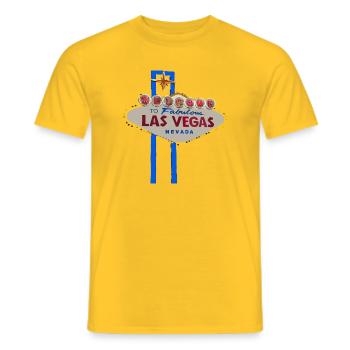 Las Vegas - Männer T-Shirt - Gelb - Vorne - AI Model Male 178 dark (178cm)