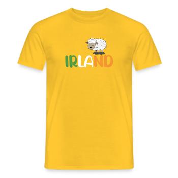 Moutons d’Irlande - T-shirt homme - jaune - Devant - AI Model Male 178 dark (178cm)