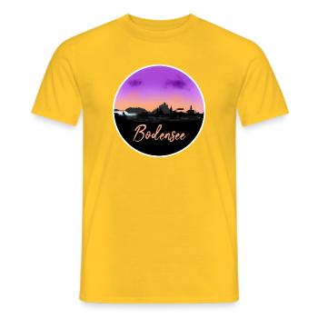Bodensee Fineline Skyline - Männer T-Shirt - Gelb - Vorne - AI Model Male 178 dark (178cm)