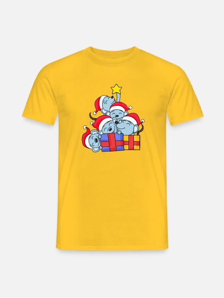 Mouse Tree Christmas Christmas Tree - Men's T-Shirt - yellow