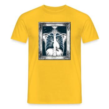 Art médical Thoracique Peinture Radiologie - T-shirt homme - jaune - Devant - AI Model Male 178 dark (178cm)
