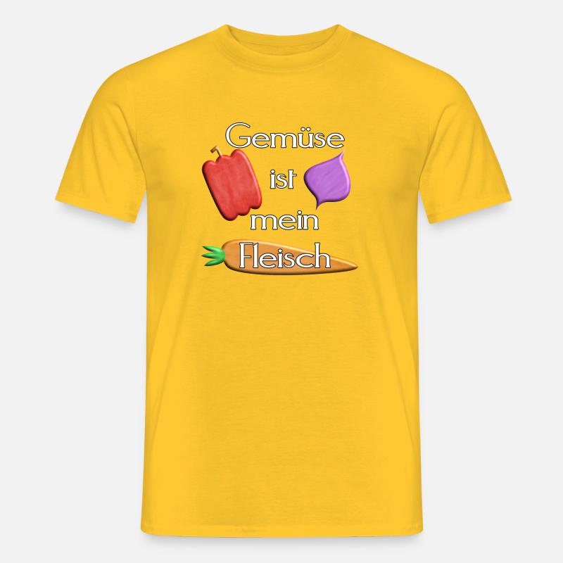 Gemüse - Gemüse ist mein Fleisch - weiß - Männer T-Shirt - Gelb